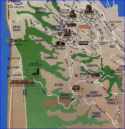 mapa de Haifa em ingles