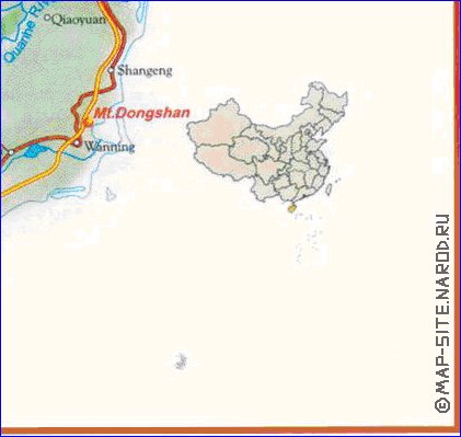 mapa de Hainan em ingles