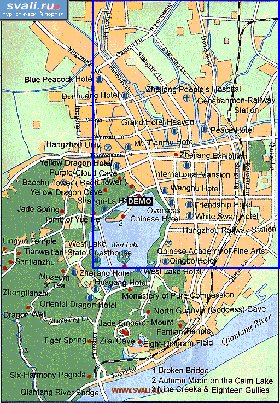 mapa de Hangzhou em ingles