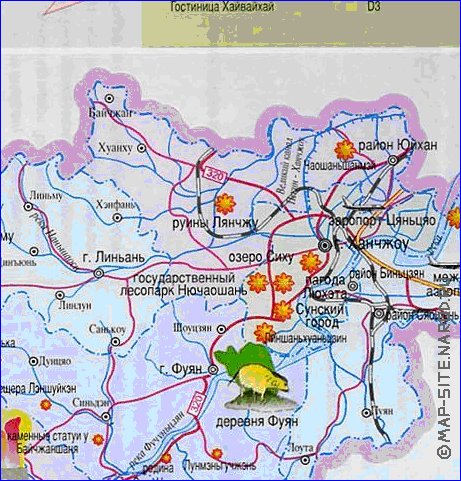 carte de Hangzhou