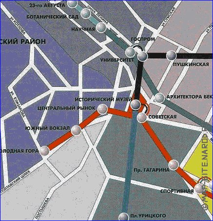 Transport carte de Kharkiv