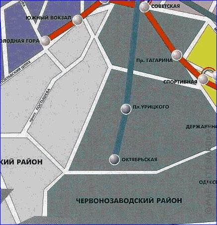 Transporte mapa de Carcovia