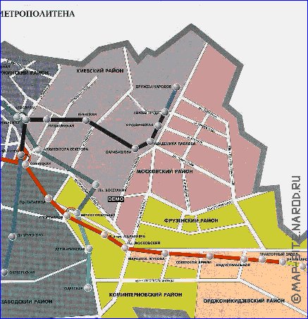 Transporte mapa de Carcovia