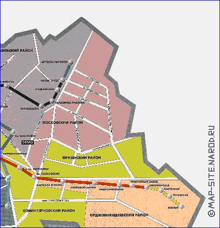 Transporte mapa de Carcovia