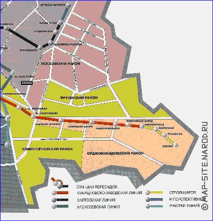 Transporte mapa de Carcovia