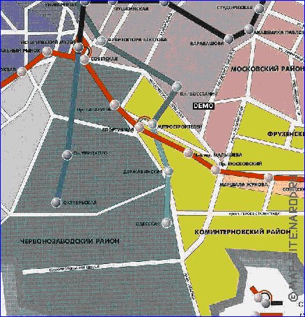 Transporte mapa de Carcovia