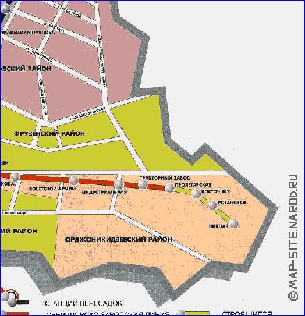 Transporte mapa de Carcovia