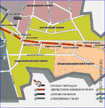 Transporte mapa de Carcovia