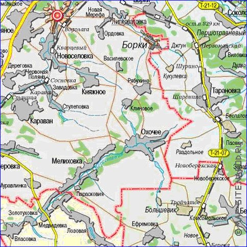 carte de Oblast de Kharkov