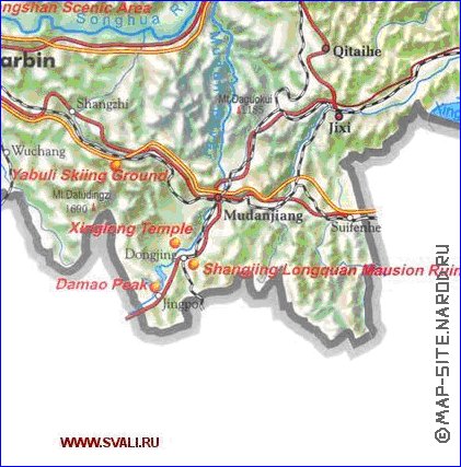 carte de Heilongjiang