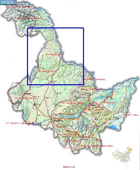 mapa de Heilongjiang