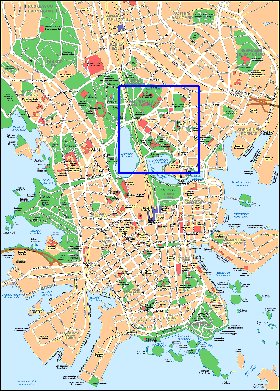 mapa de Helsinquia