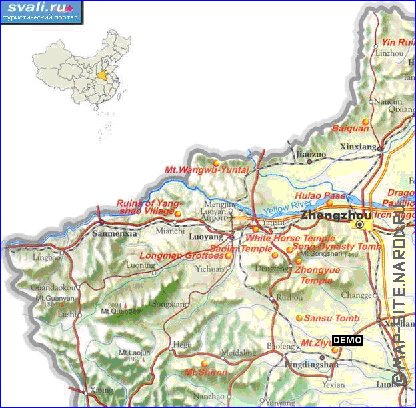 mapa de Henan