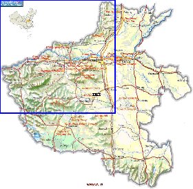 mapa de Henan