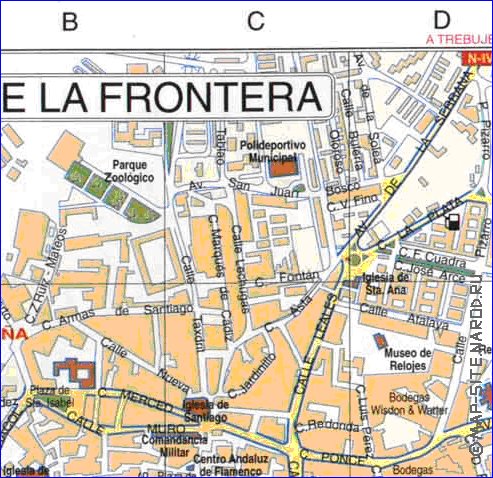 mapa de Jerez de la Frontera