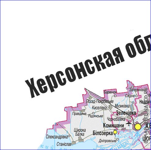 carte de Oblast de Kherson