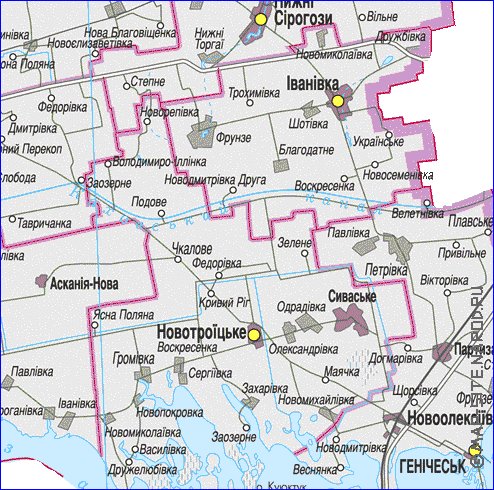 Украина новотроицкое карта