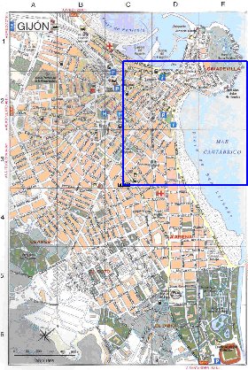 mapa de Gijon