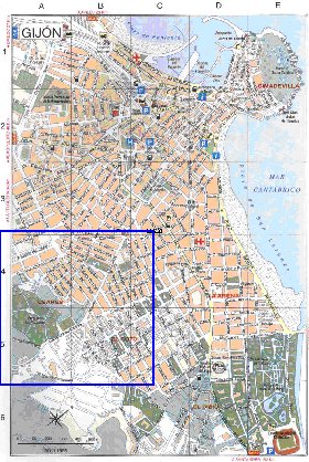 mapa de Gijon