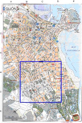 mapa de Gijon