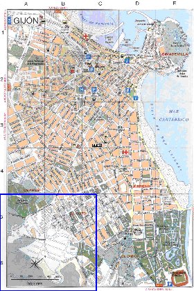 mapa de Gijon