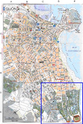 mapa de Gijon