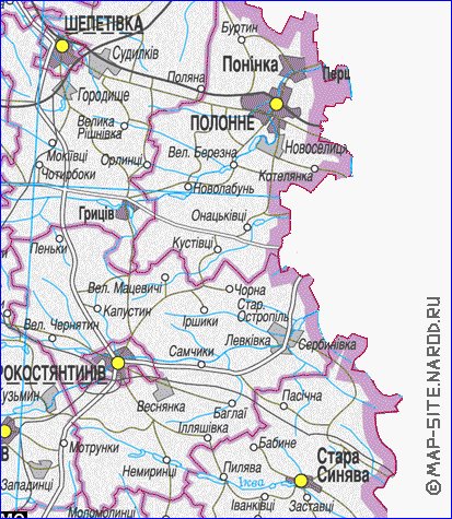 carte de Oblast de Khmelnitski