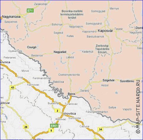 carte de des routes Croatie en anglais