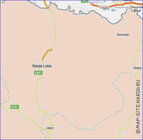 carte de des routes Croatie en anglais