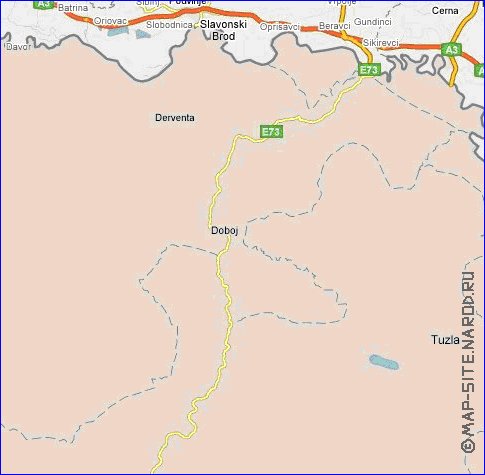 mapa de de estradas Croacia em ingles