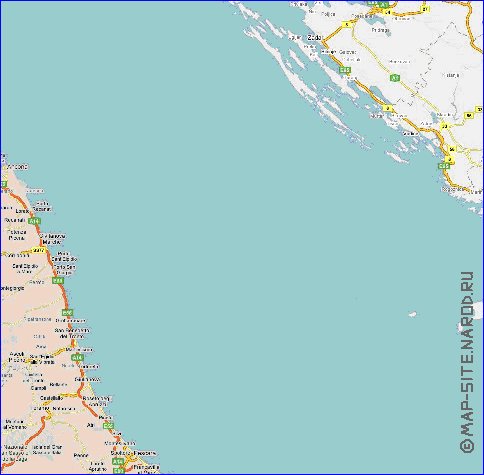 carte de des routes Croatie en anglais