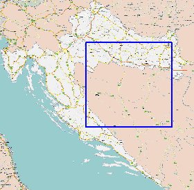 mapa de de estradas Croacia em ingles