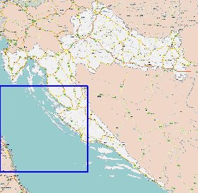 carte de des routes Croatie en anglais