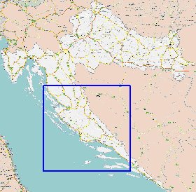 carte de des routes Croatie en anglais