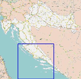 carte de des routes Croatie en anglais