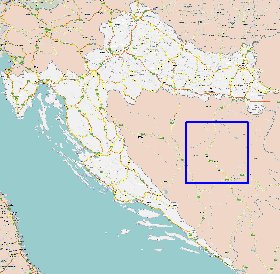 mapa de de estradas Croacia em ingles