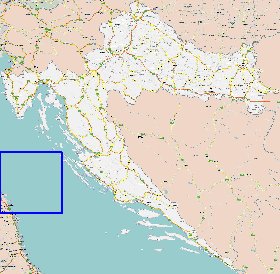 mapa de de estradas Croacia em ingles