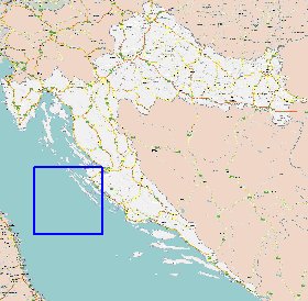 carte de des routes Croatie en anglais