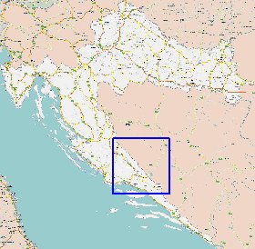 carte de des routes Croatie en anglais