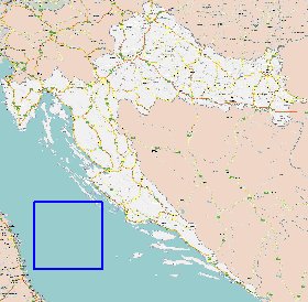 carte de des routes Croatie en anglais