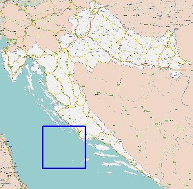 mapa de de estradas Croacia em ingles