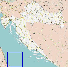 mapa de de estradas Croacia em ingles