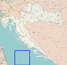 mapa de de estradas Croacia em ingles