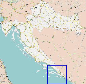 mapa de de estradas Croacia em ingles