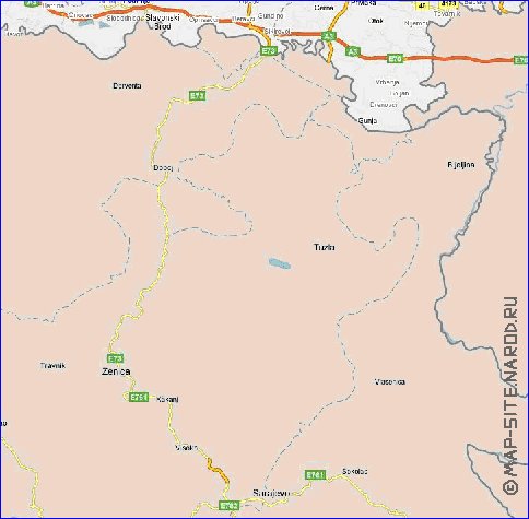 carte de des routes Croatie en anglais