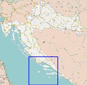 carte de des routes Croatie en anglais