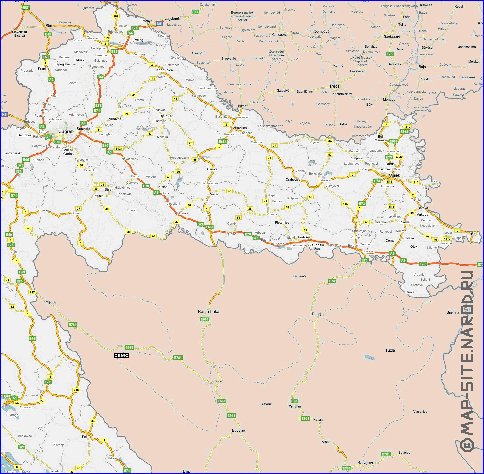 carte de des routes Croatie en anglais