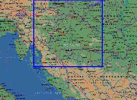 carte de Croatie en anglais