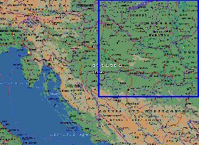 carte de Croatie en anglais