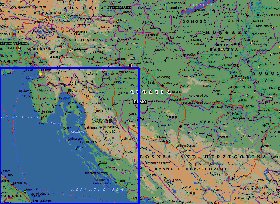 carte de Croatie en anglais